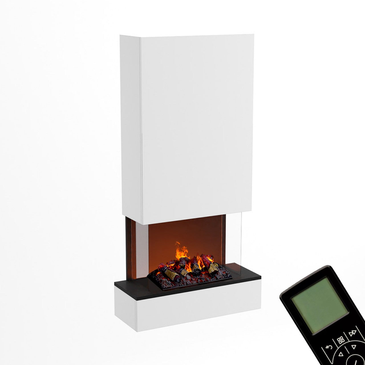 Glow Fire Hölderlin Hoch Elektrokamin Opti-Myst Cassette 500 mit Holzdekoration