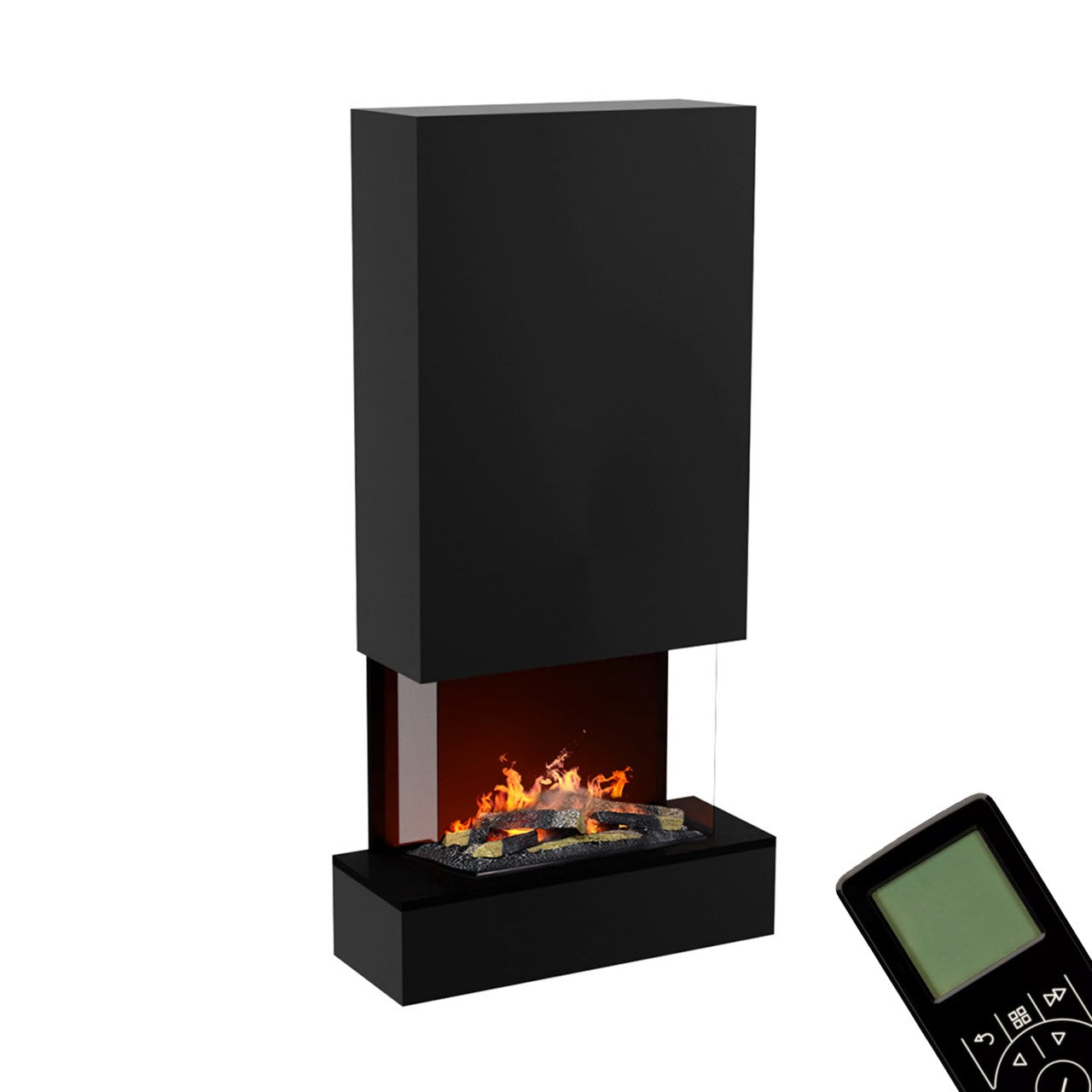 Glow Fire Hölderlin Hoch Schwarz Elektrokamin mit Wasserdampf