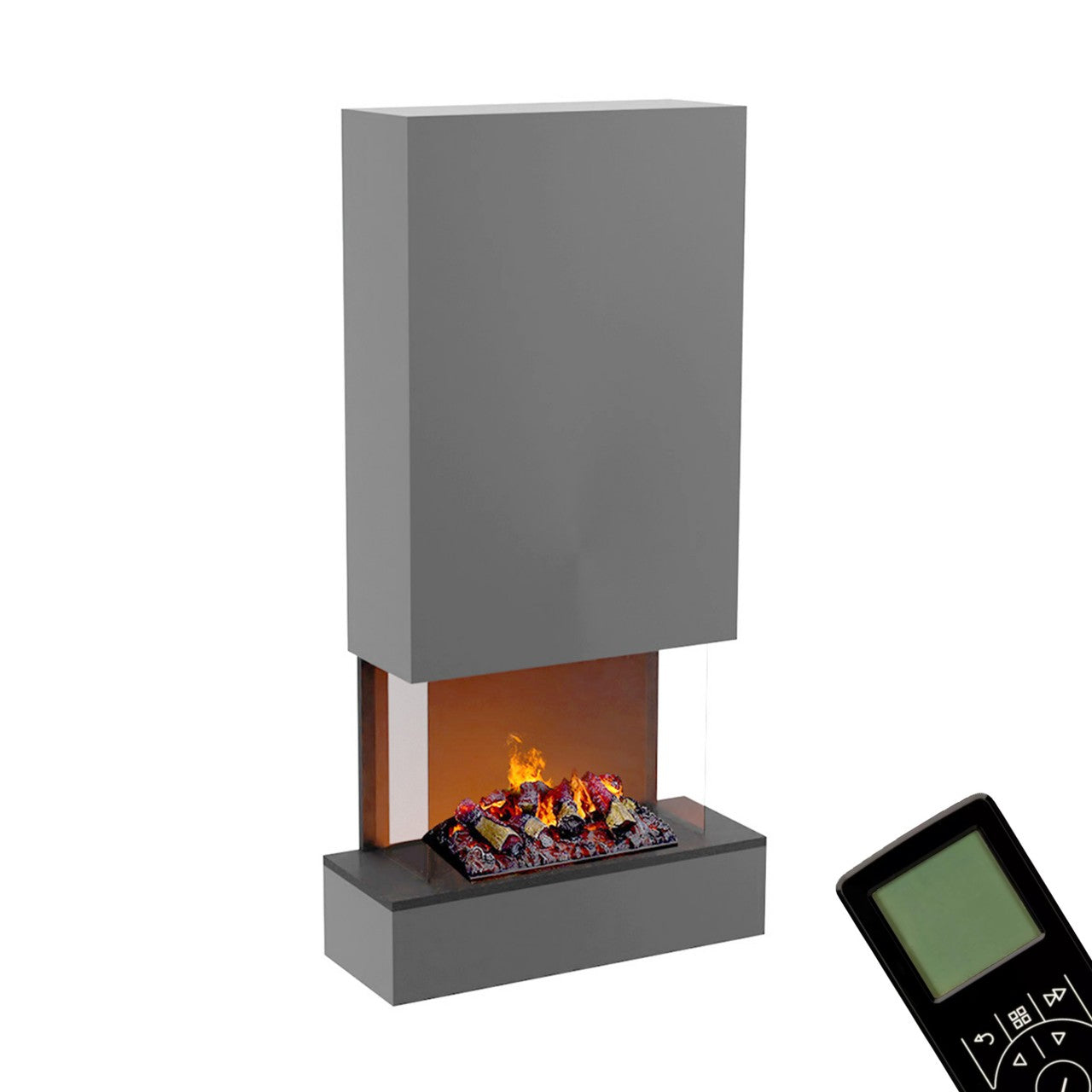 Glow Fire Hölderlin Hoch Elektrokamin Opti-Myst Cassette 500 mit Holzdekoration