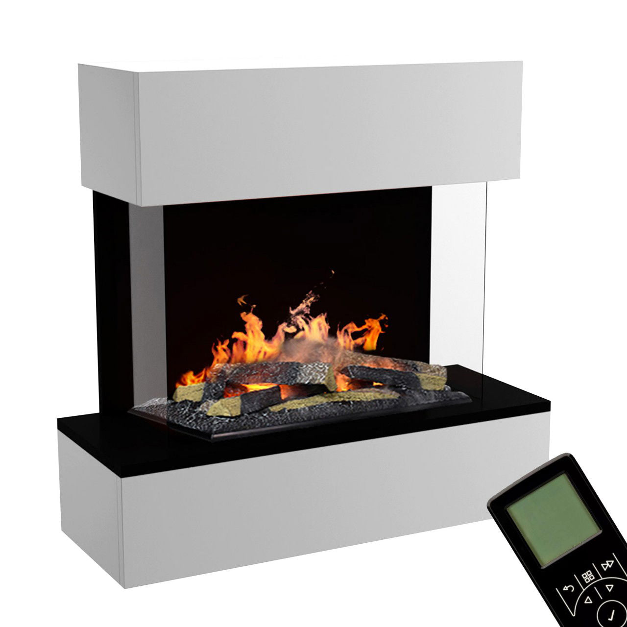 Glow Fire Hölderlin Sims Weiß Elektrokamin mit Wasserdampf