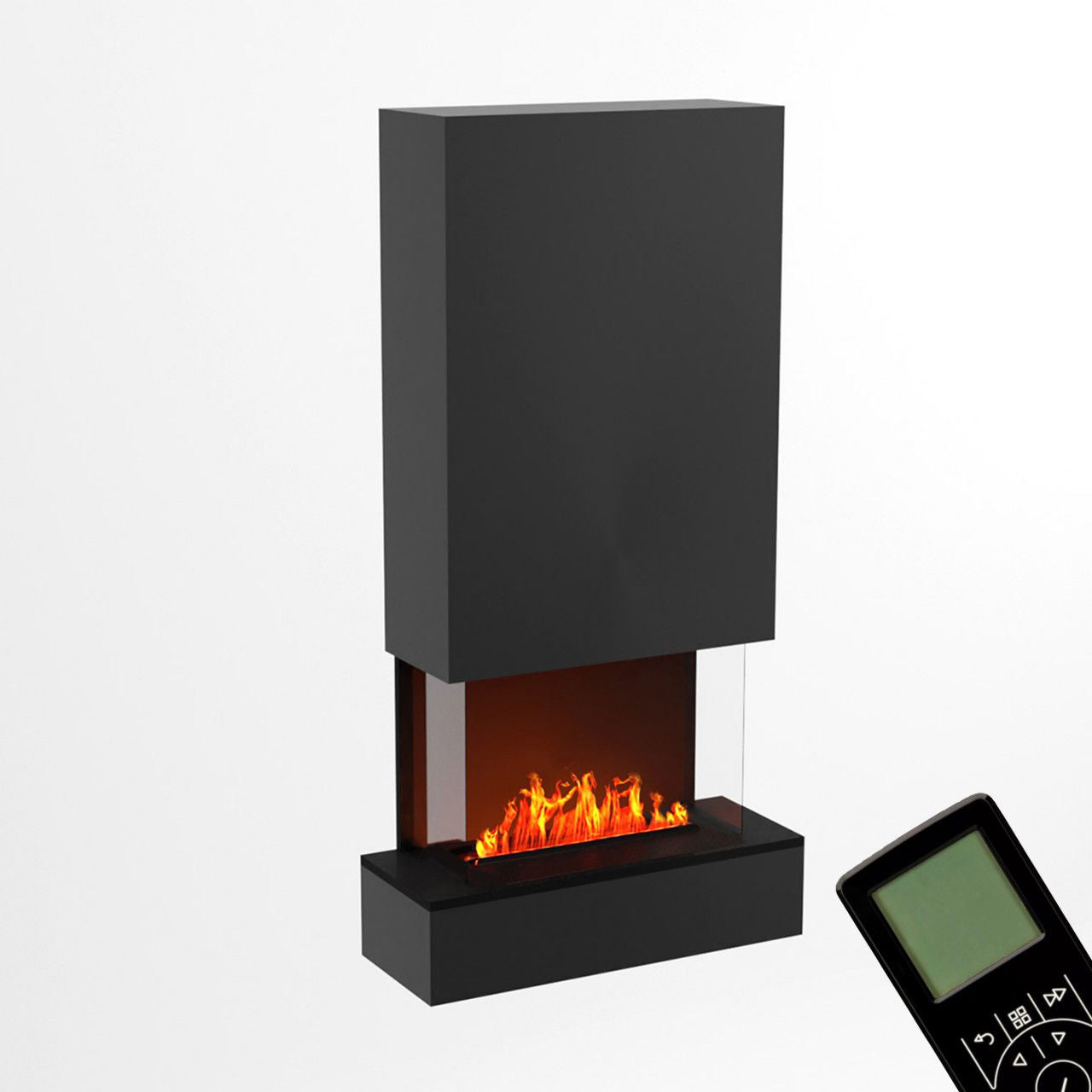 Glow Fire Hölderlin Hoch Schwarz Elektrokamin mit Wasserdampf