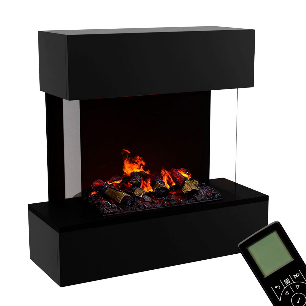 Glow Fire Hölderlin Sims Schwarz Elektrokamin mit Wasserdampf