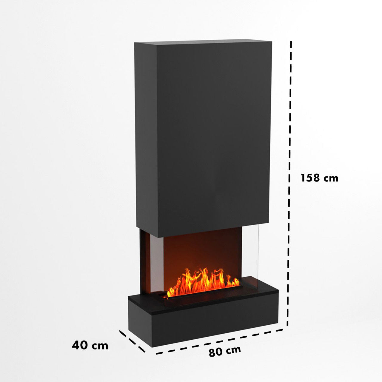 Glow Fire Hölderlin Hoch Elektrokamin Opti-Myst Cassette 500 ohne Holzdekoration