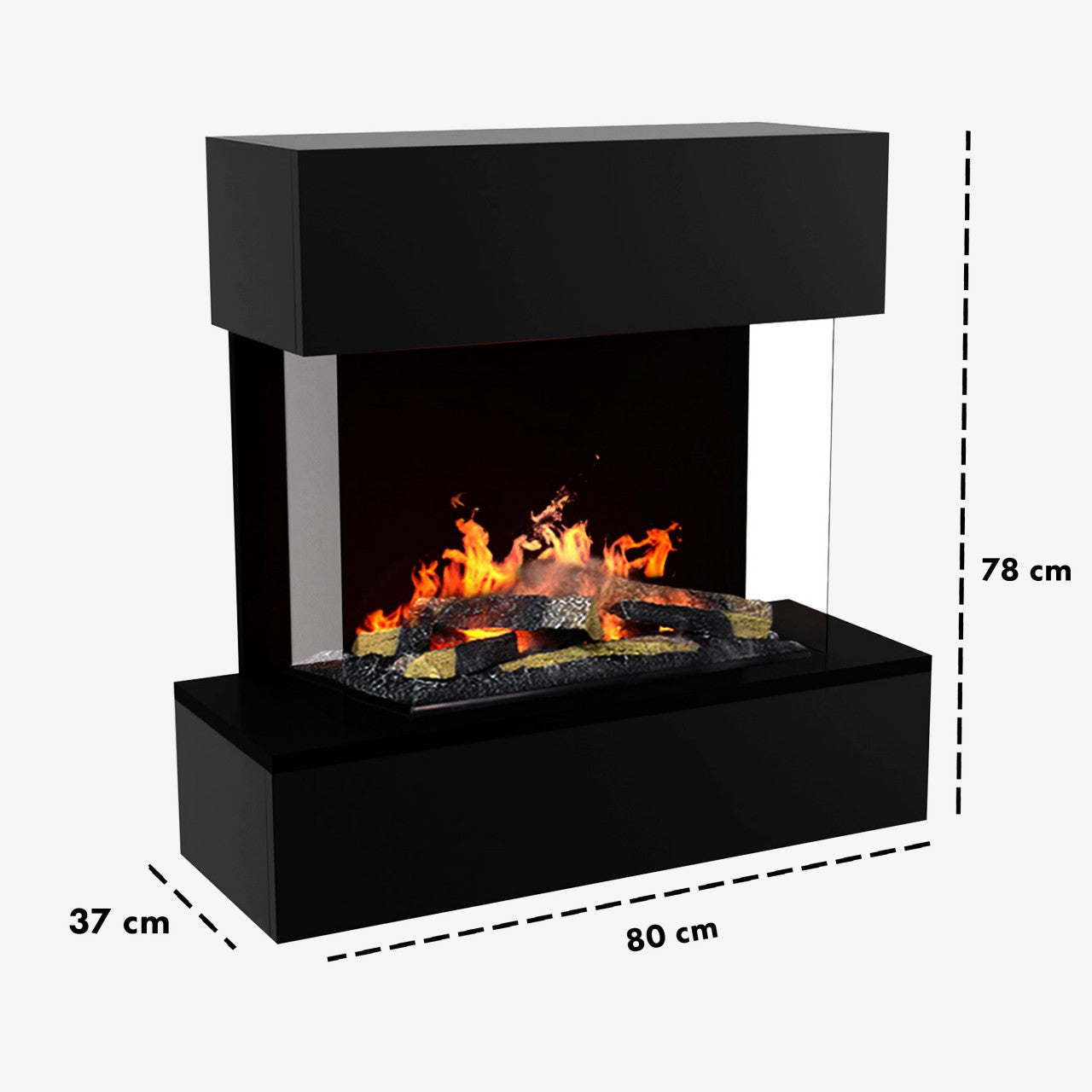 Glow Fire Hölderlin Sims Weiß Elektrokamin mit Wasserdampf