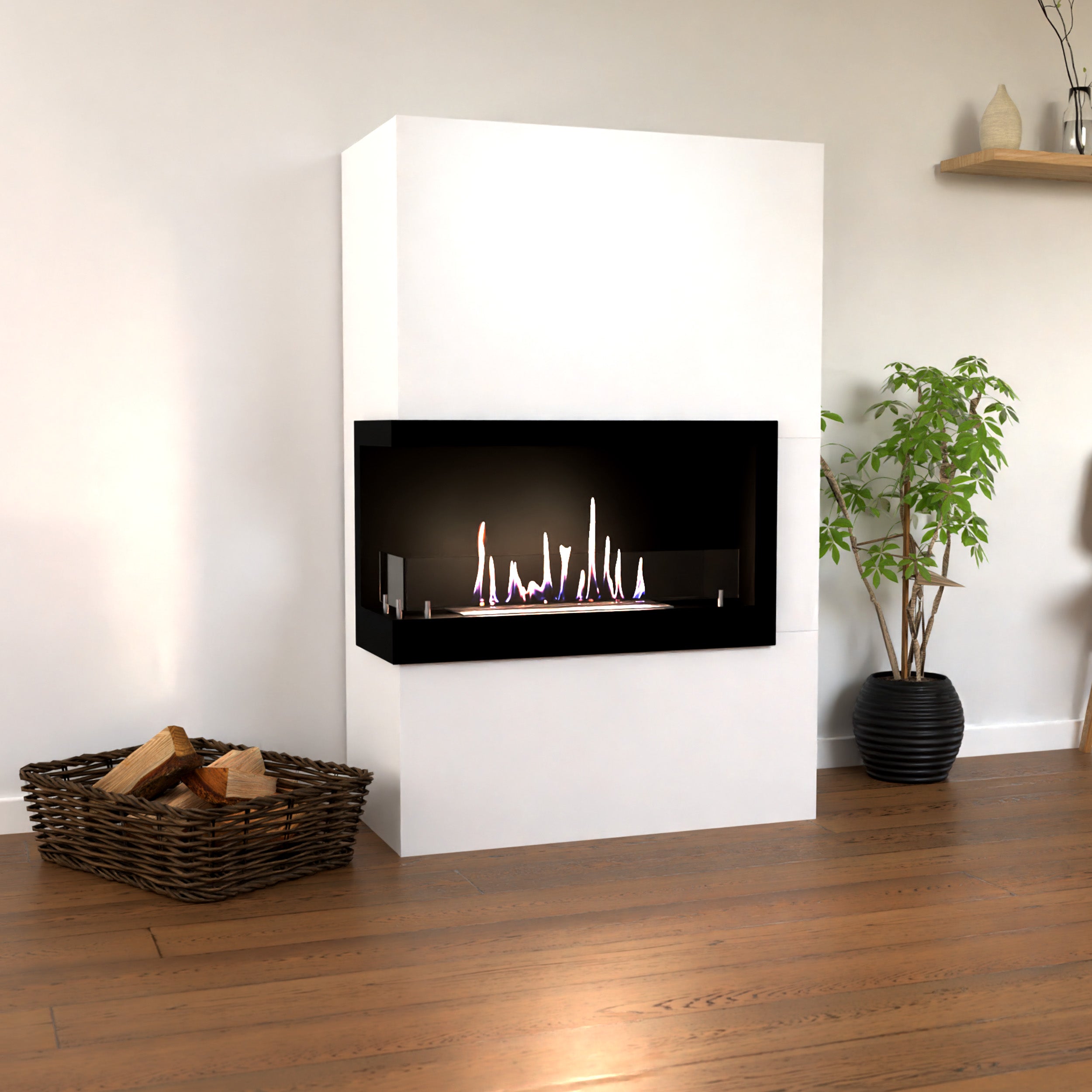 Glow Fire Halden Links Ethanolkamin