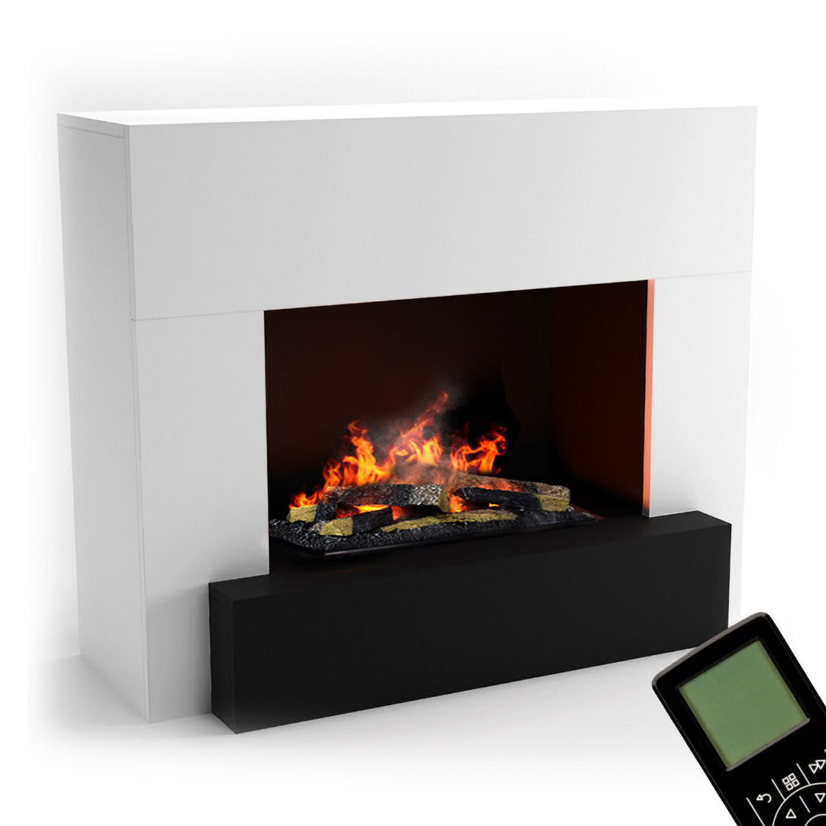Glow Fire Hauptmann Weiß Elektrokamin mit Wasserdampf