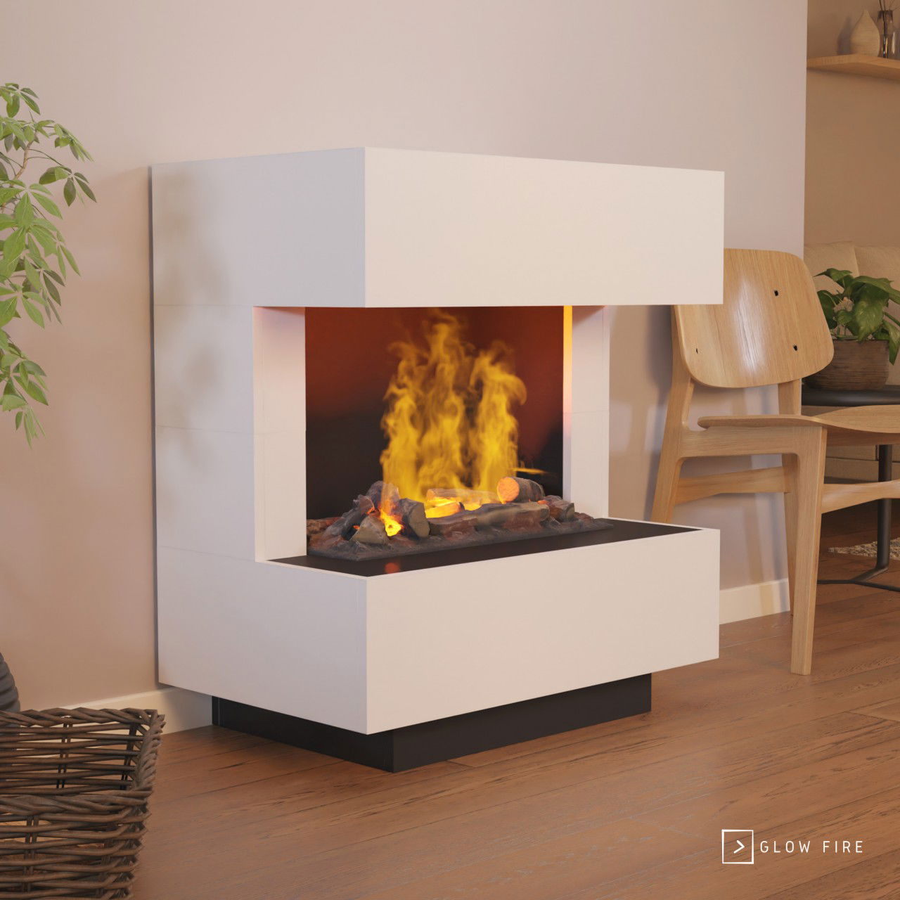 Glow Fire Kleist Weiß Elektrokamin mit Wasserdampf