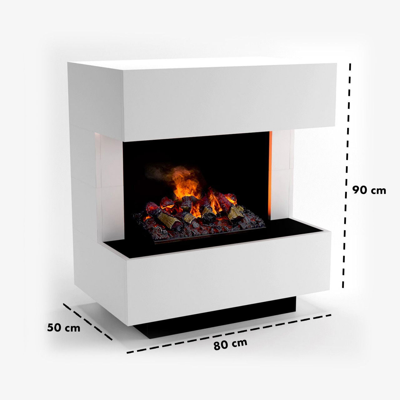 Glow Fire Kleist Elektrokamin Opti-Myst Cassette 500 mit Holzdekoration