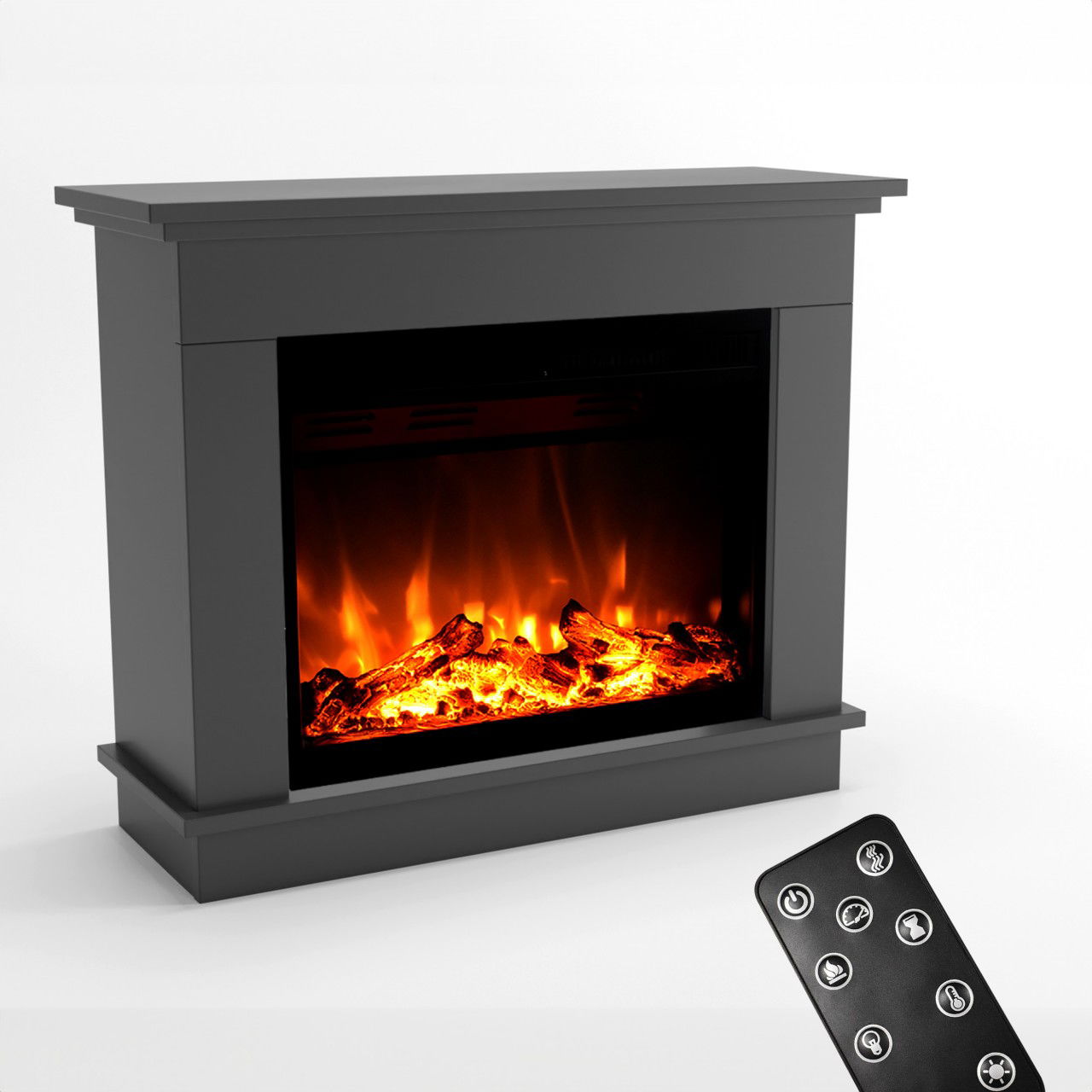 Glow Fire Atlas Grau Elektrokamin