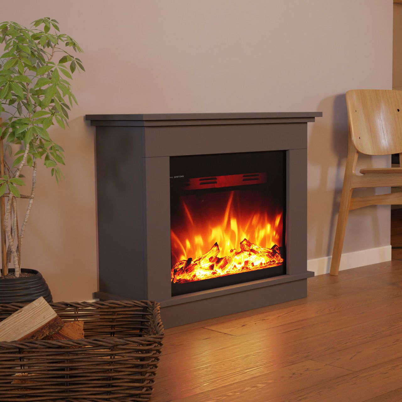 Glow Fire Atlas Grau Elektrokamin