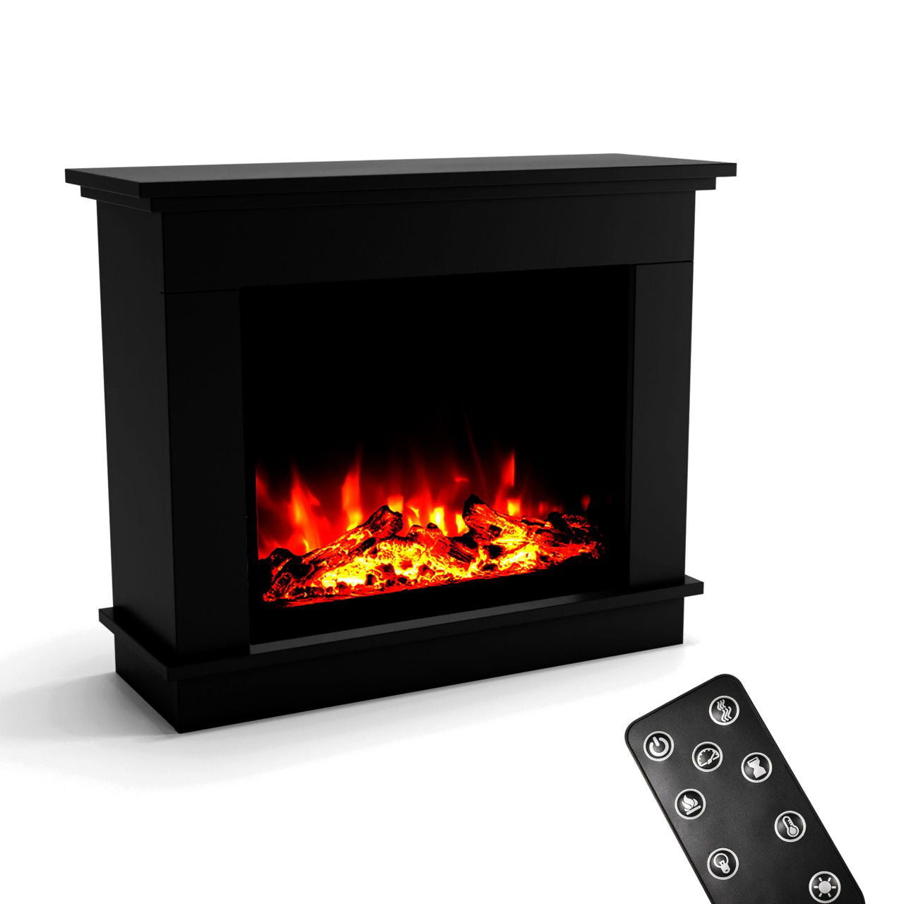 Glow Fire Atlas Schwarz Elektrokamin