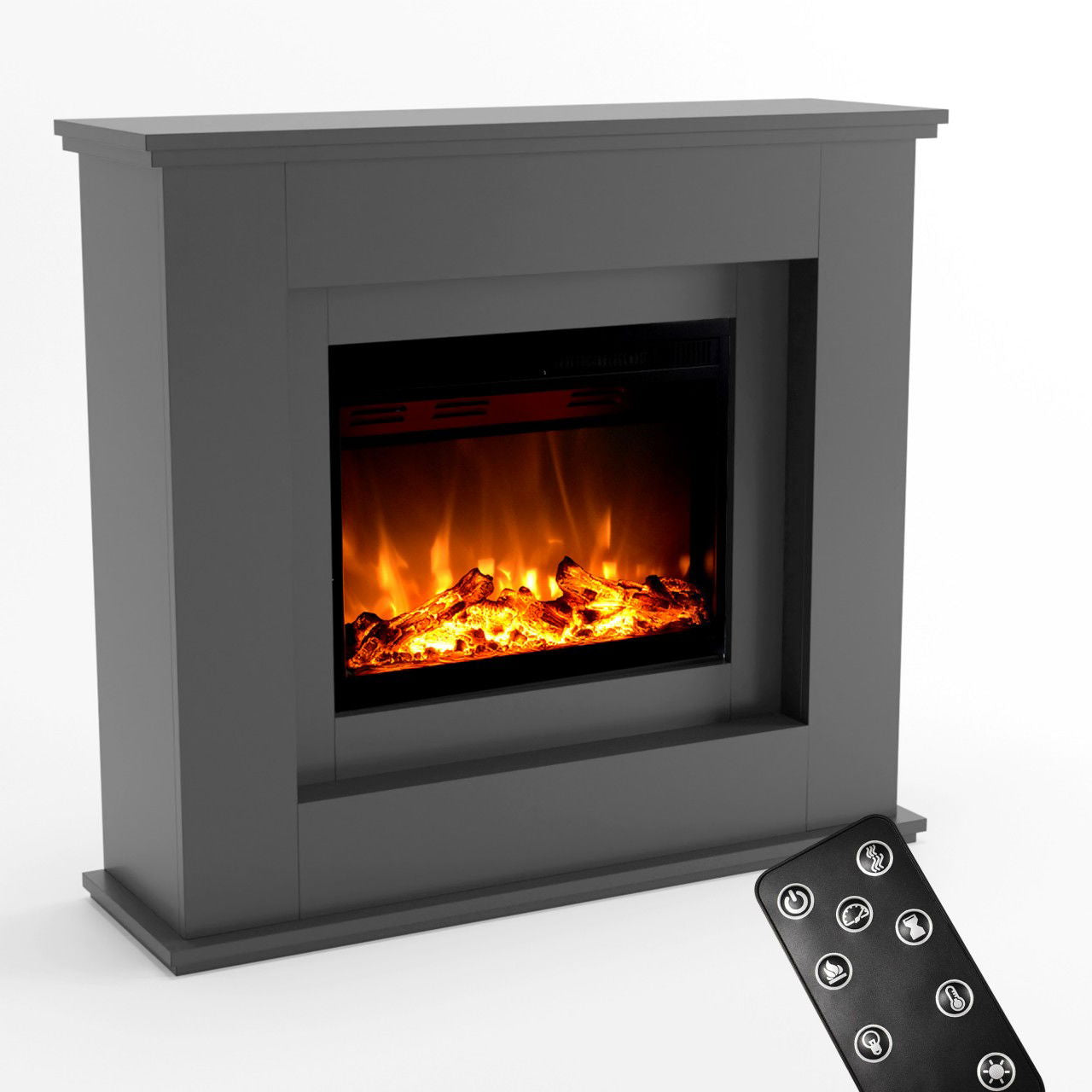 Glow Fire Europa Grau Elektrokamin