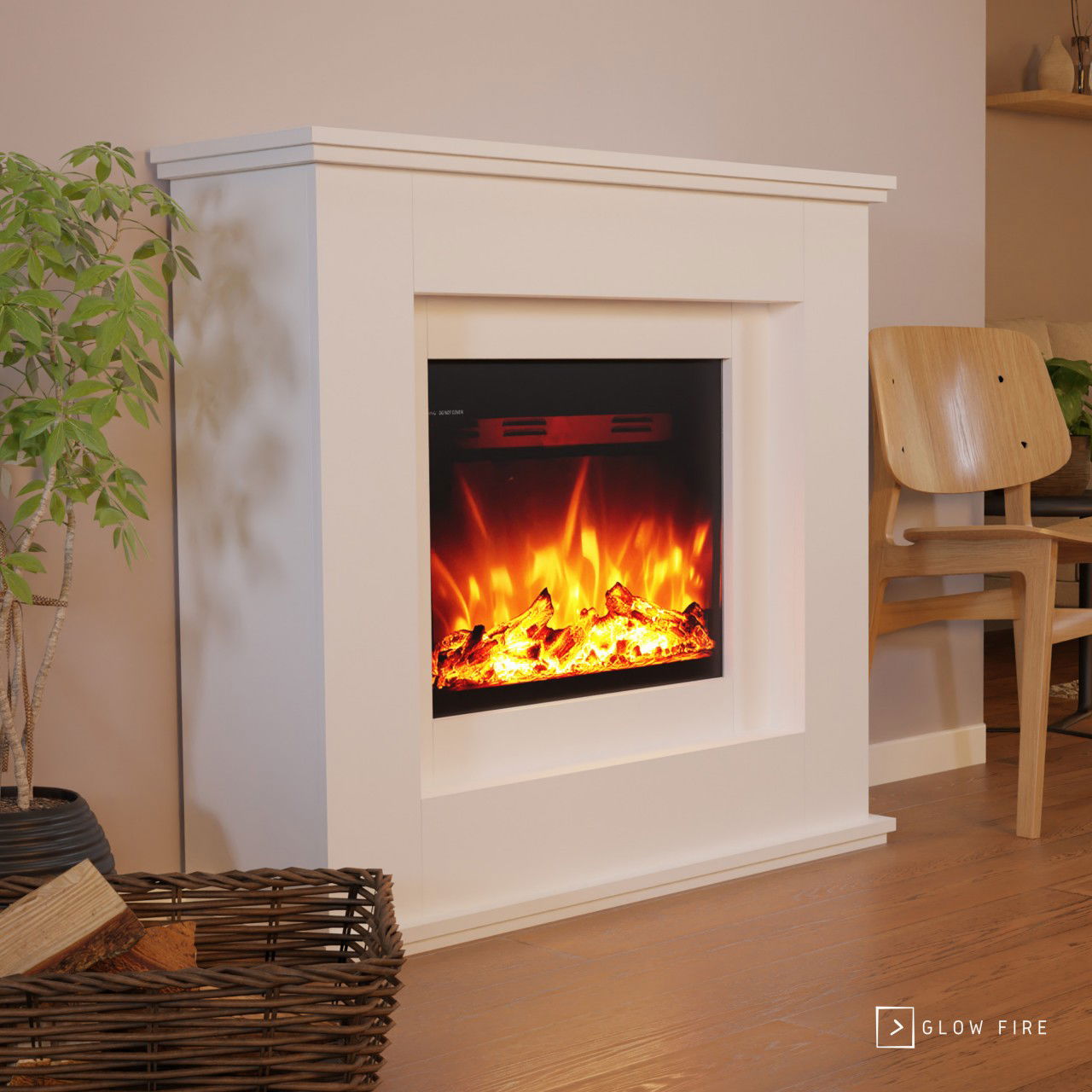 Glow Fire Europa Weiß Elektrokamin