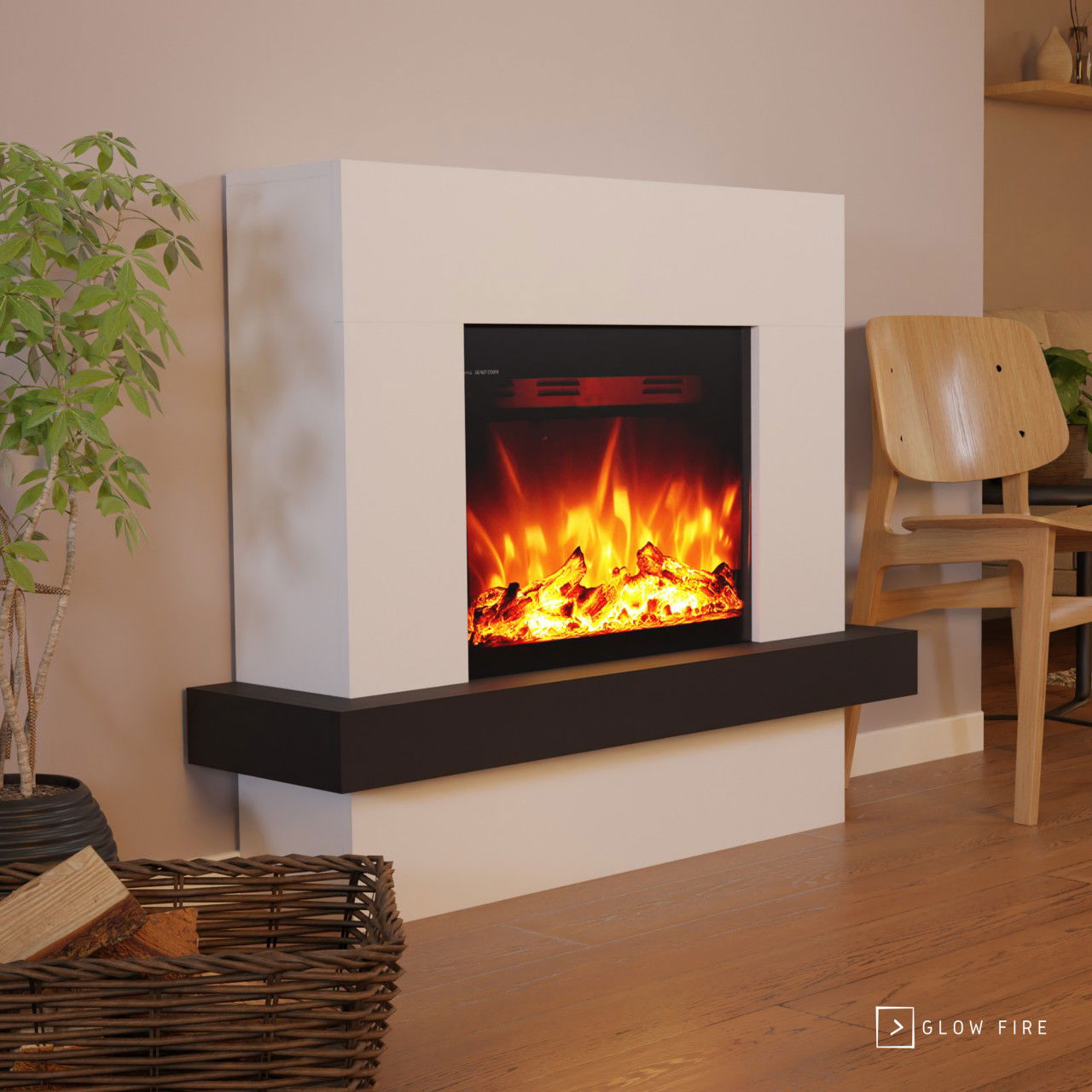 Glow Fire Pandora Weiß Elektrokamin