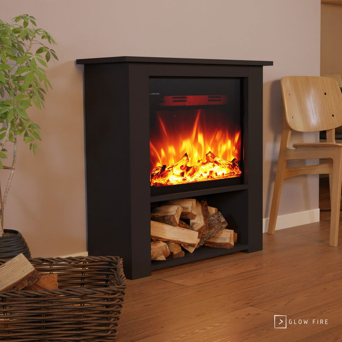 Glow Fire Thebe Elektrokamin Schwarz