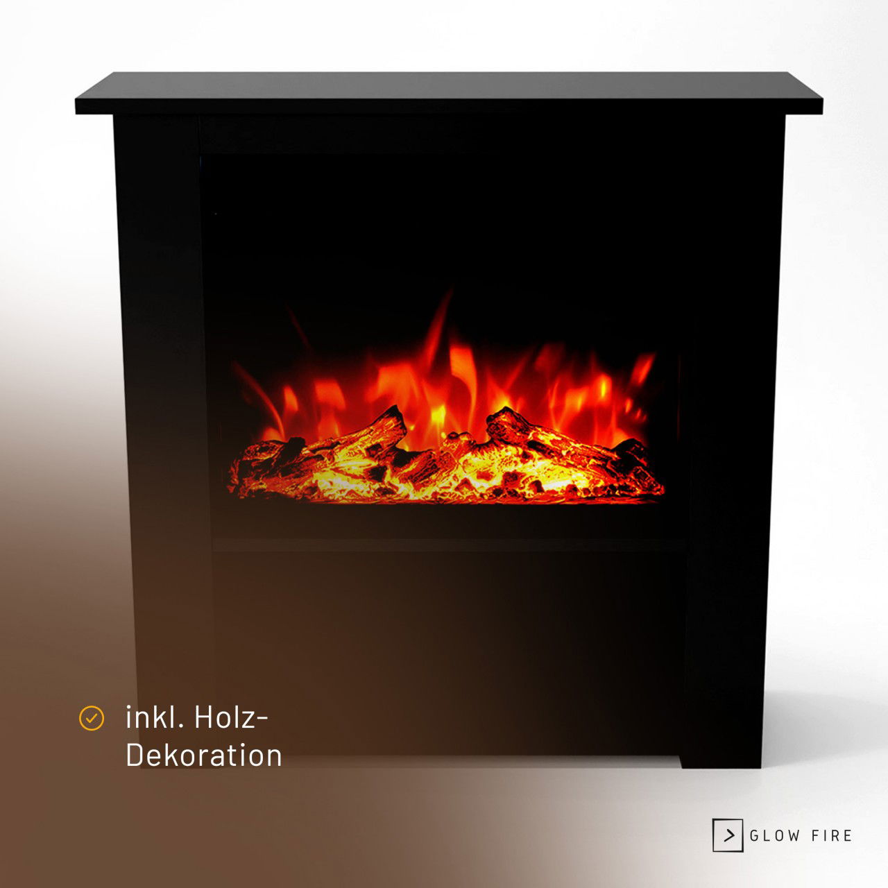 Glow Fire Thebe Elektrokamin Schwarz