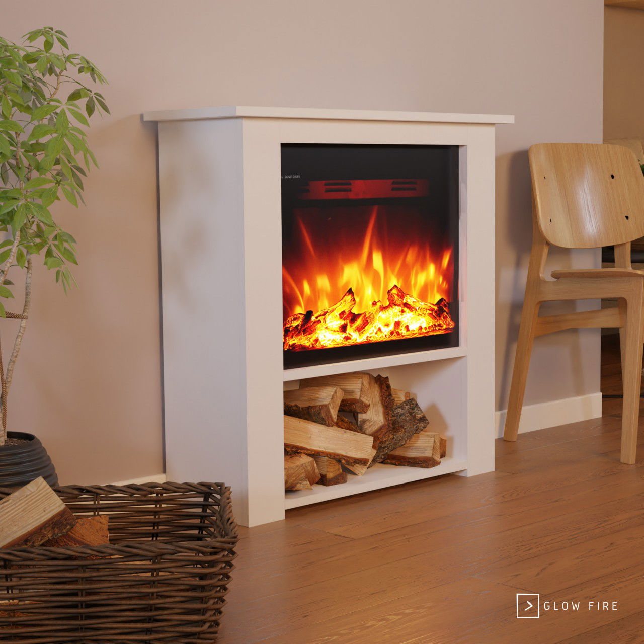 Glow Fire Thebe Weiß Elektrokamin