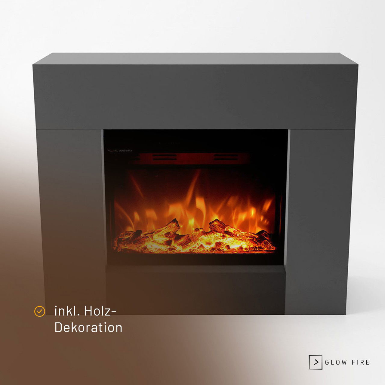 Glow Fire Metis Grau Elektrokamin