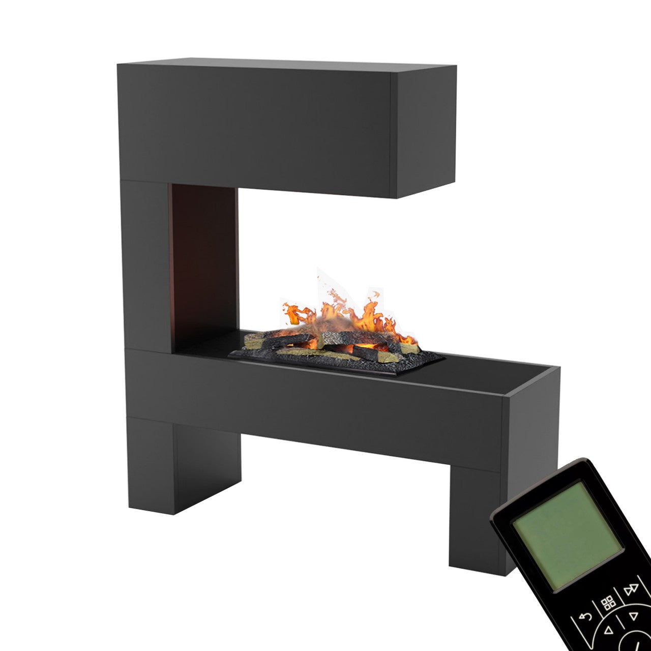 Glow Fire Mozart Grau Elektrokamin mit Wasserdampf