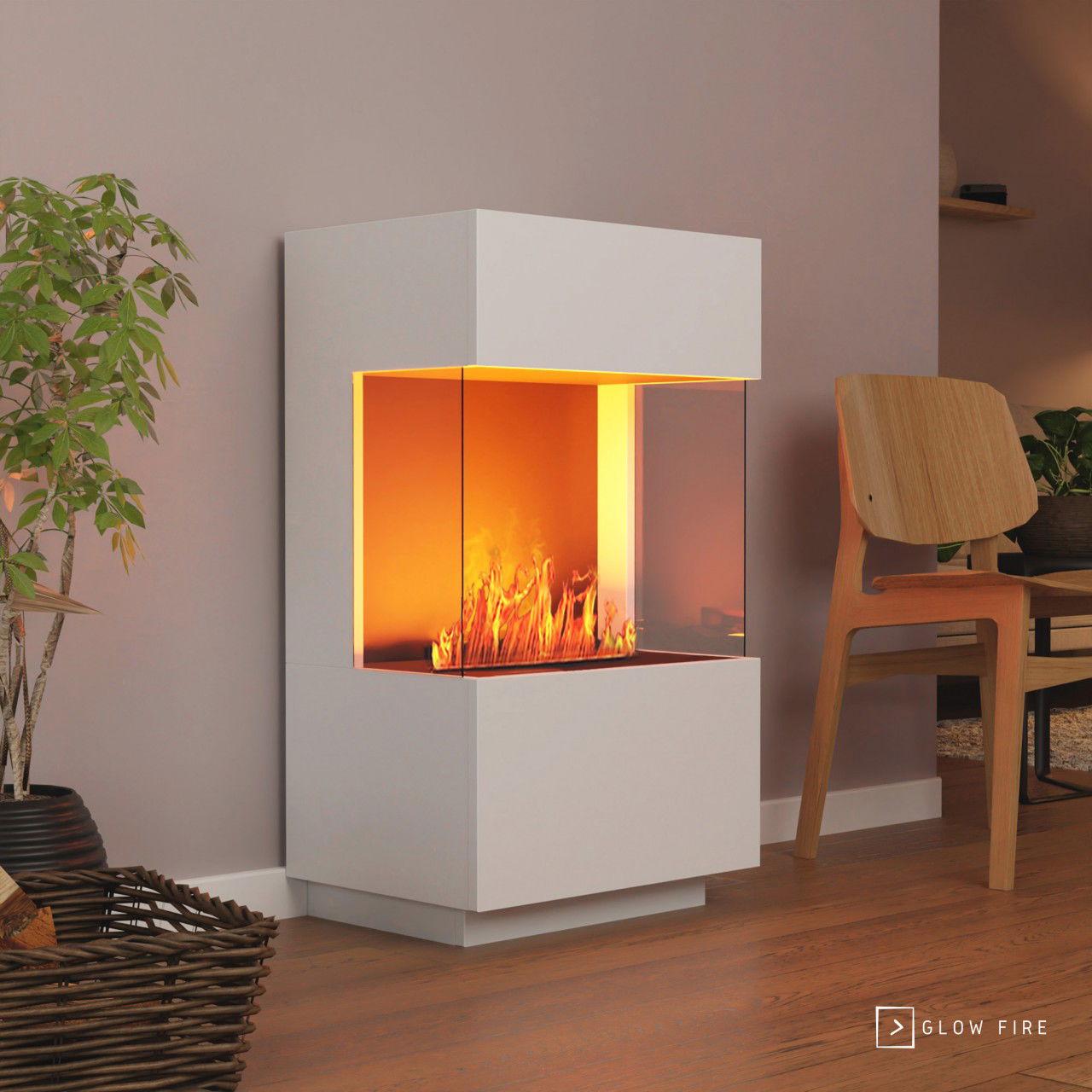 Glow Fire OGF1 Mini Weiß Elektrokamin mit Wasserdampf