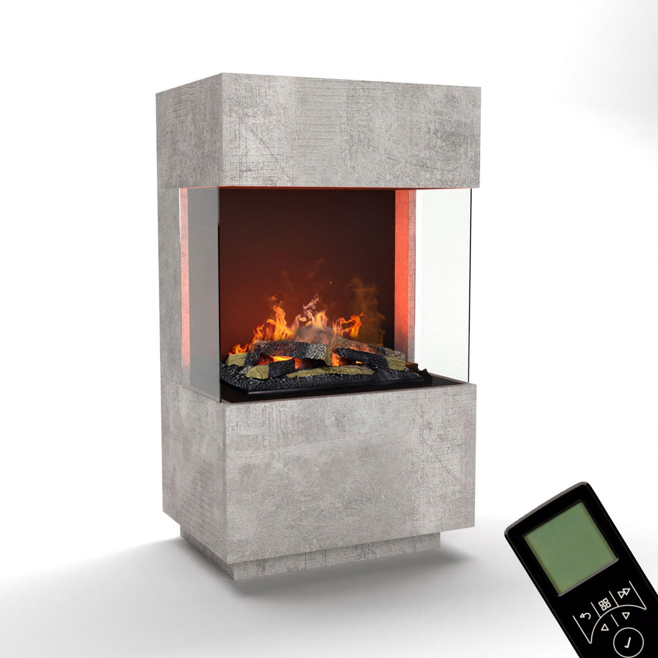 Glow Fire OGF1 Mini Beton Elektrokamin mit Wasserdampf