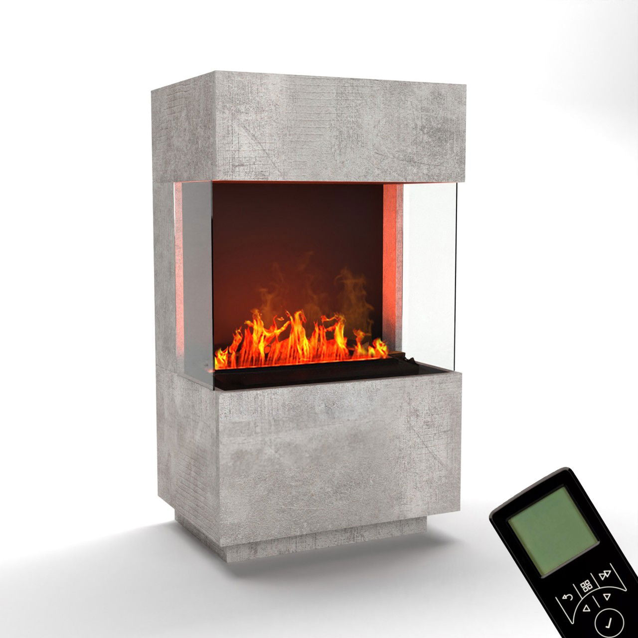 Glow Fire OGF1 Mini Beton Elektrokamin mit Wasserdampf