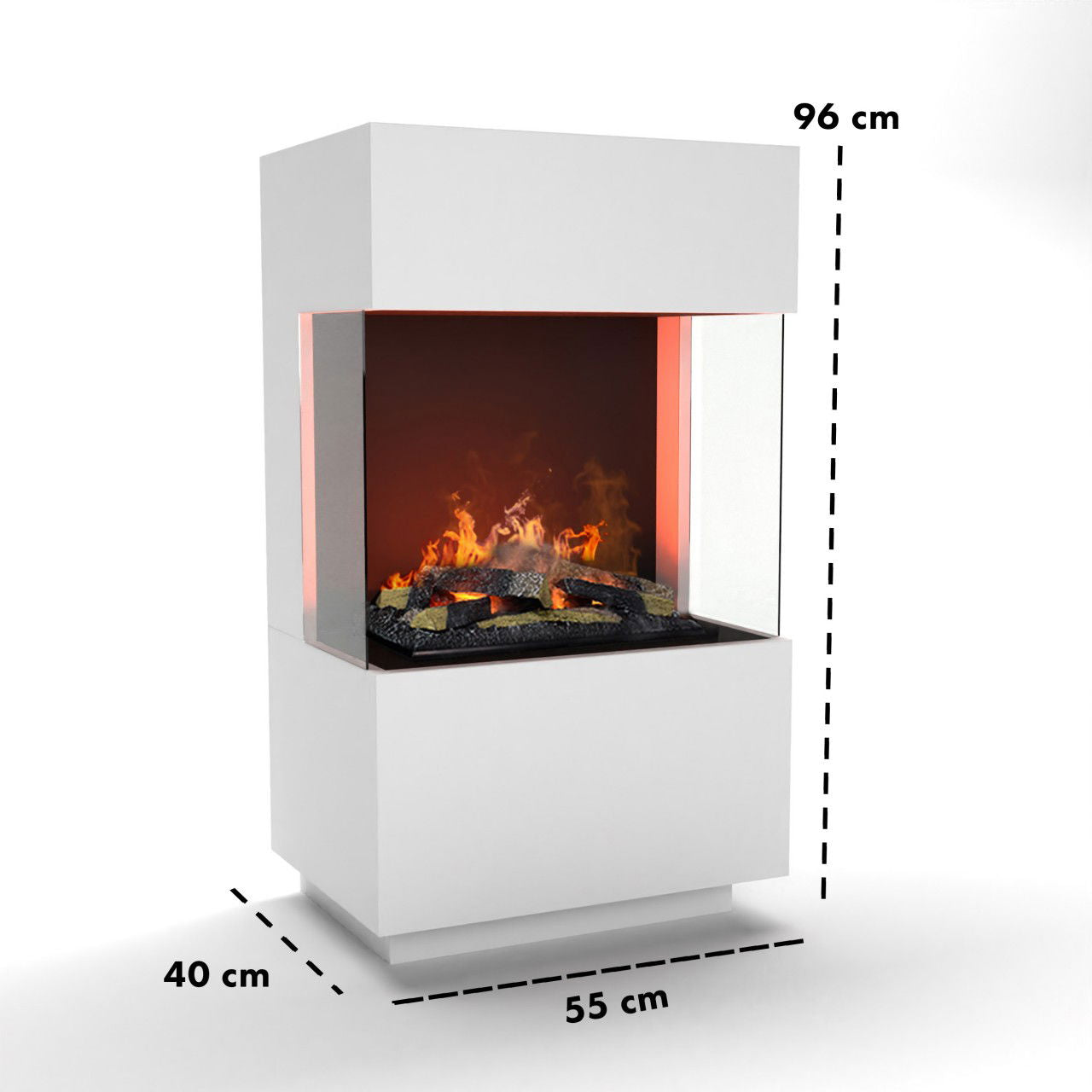 Glow Fire OGF1 Mini Weiß Elektrokamin mit Wasserdampf