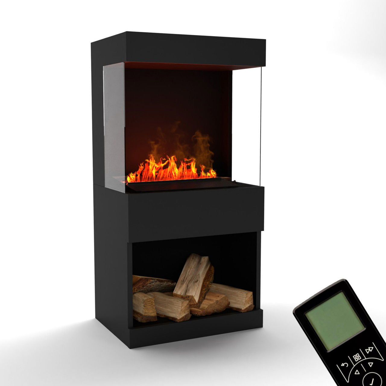 Glow Fire OGF2 Schwarz Elektrokamin mit Wasserdampf