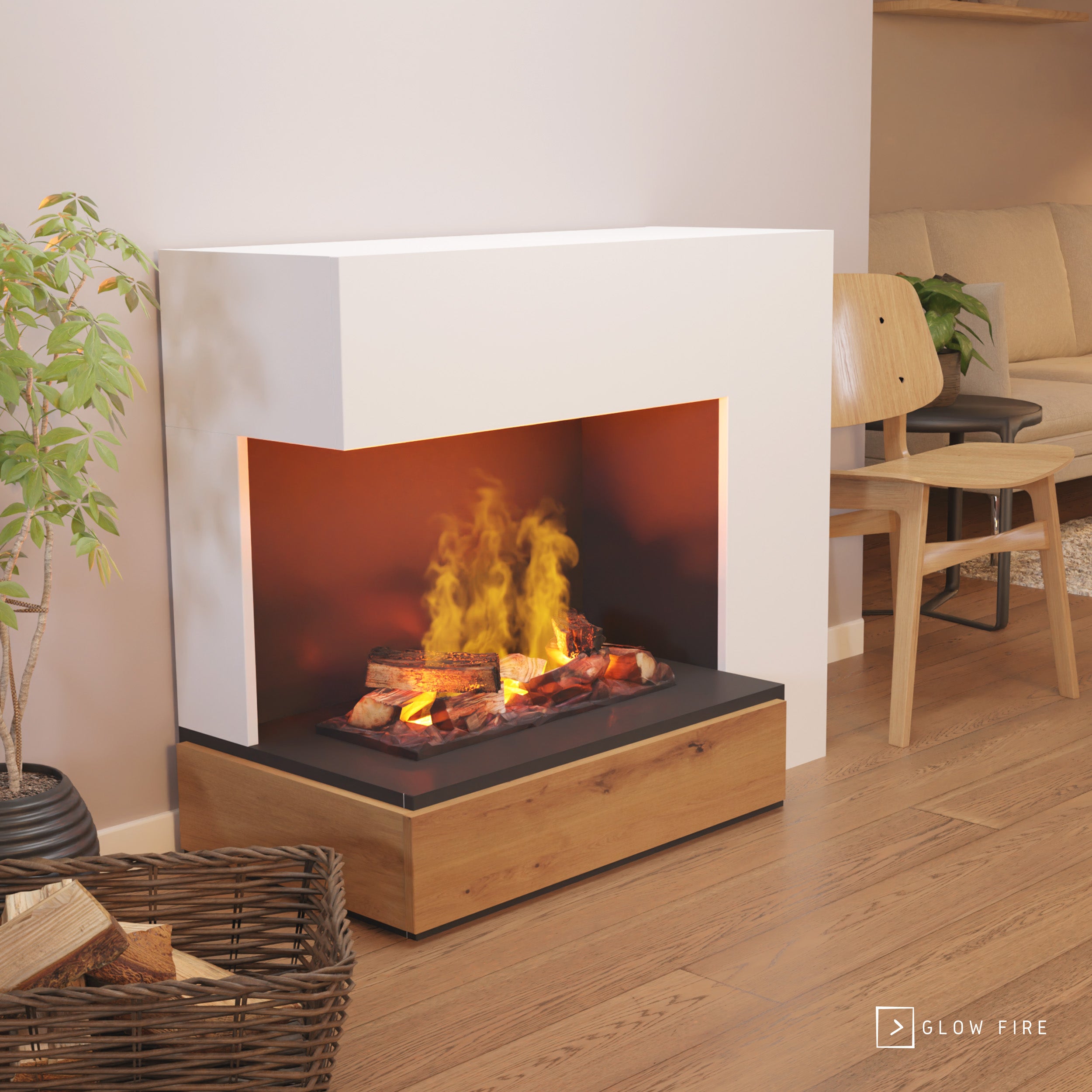 Glow Fire Planck Elektrokamin