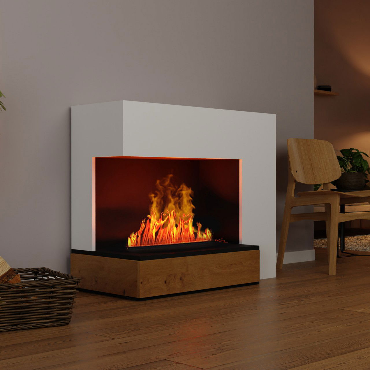 Glow Fire Planck Elektrokamin Opti-Myst Cassette 500 ohne Holzdekoration