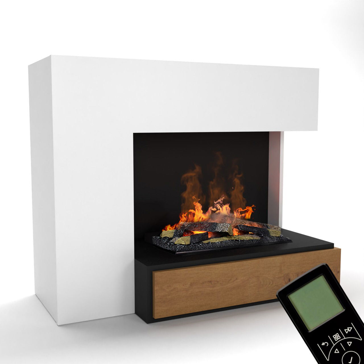 Glow Fire Planck Hoch Rechtssoffen Elektrokamin mit Wasserdampf