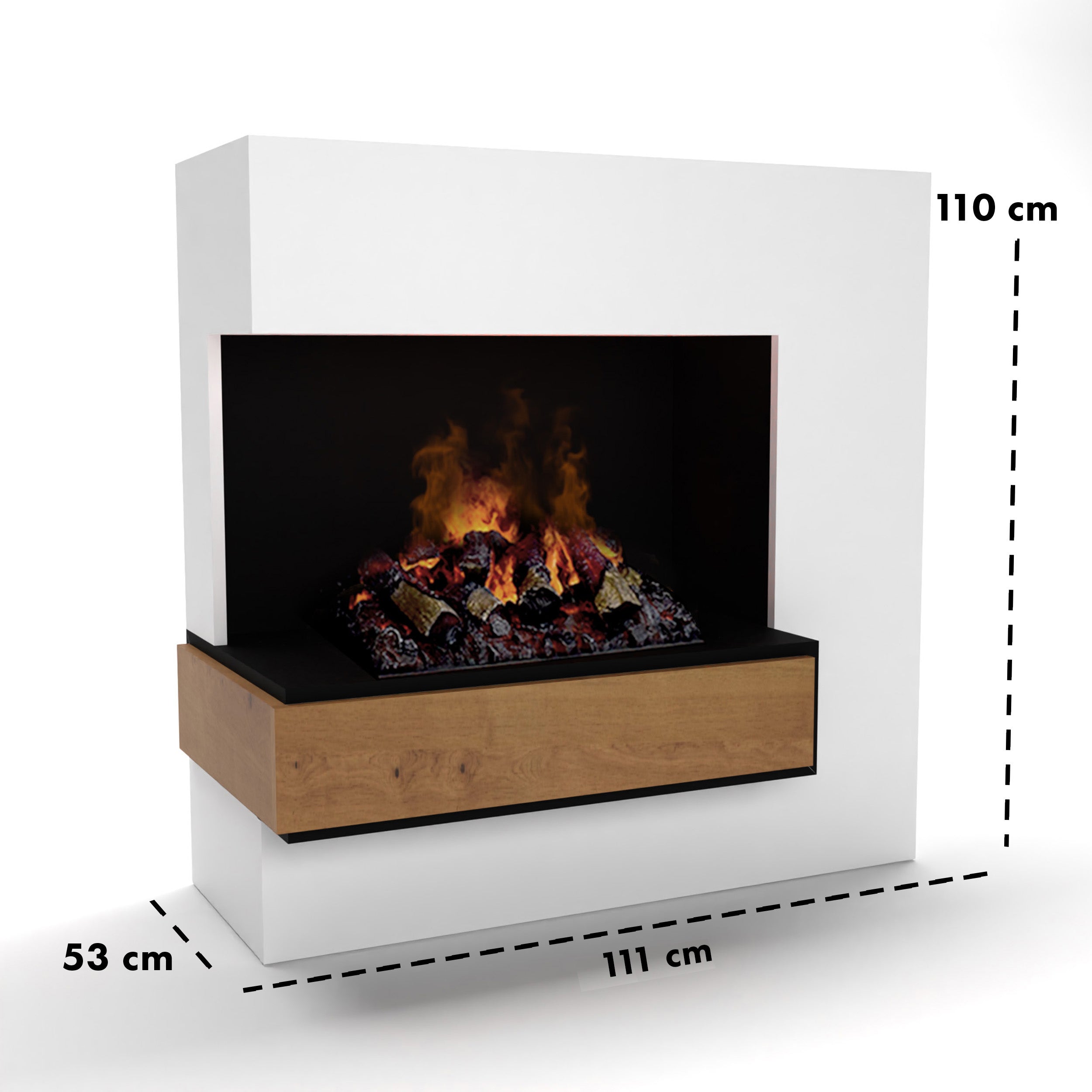 Glow Fire Planck Hoch Elektrokamin