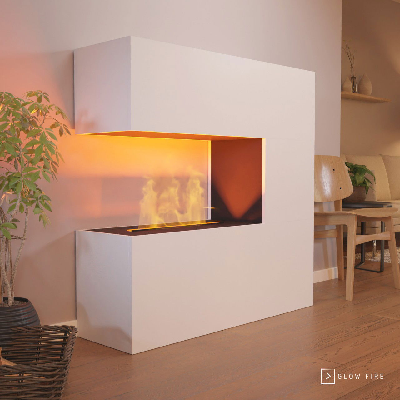 Glow Fire Schiller Elektrokamin Opti-Myst Cassette 500 ohne Holzdekoration