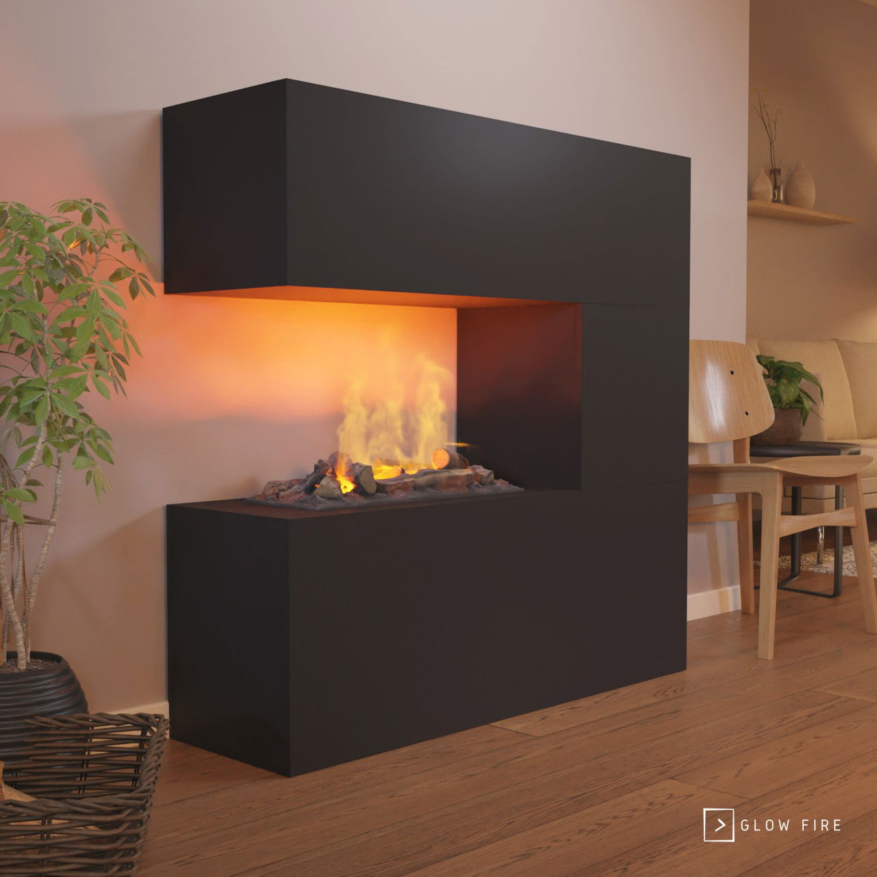 Glow Fire Schiller Elektrokamin mit Wasserdampf