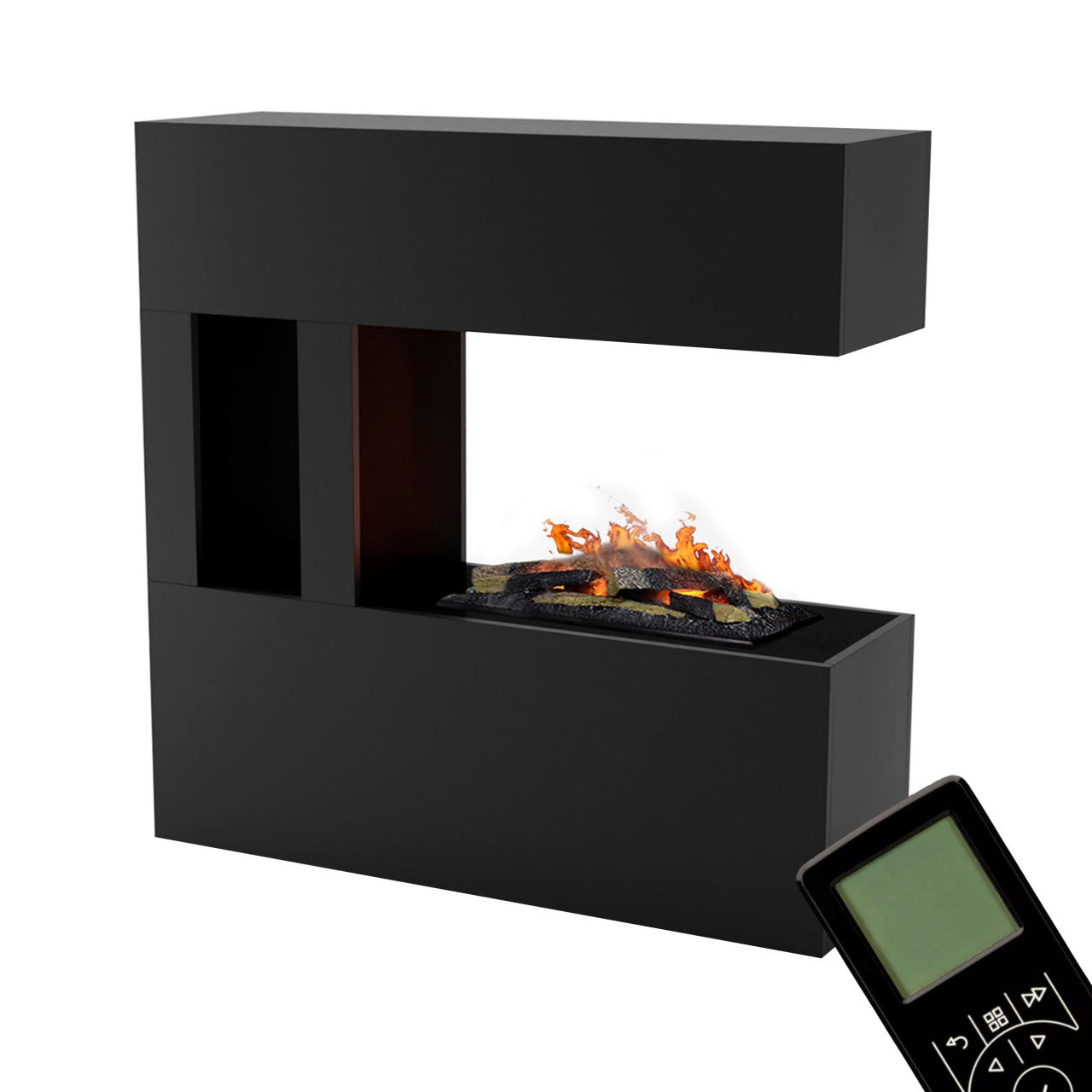 Glow Fire Schiller Pocket Schwarz Elektrokamin mit Wasserdampf