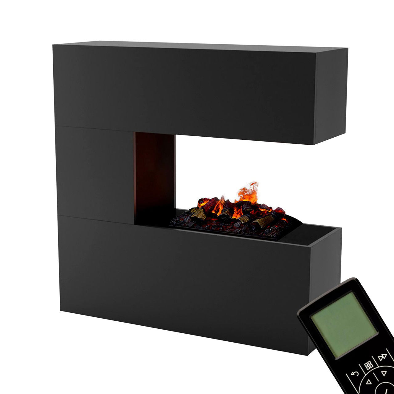 Glow Fire Schiller Schwarz Elektrokamin mit Wasserdampf