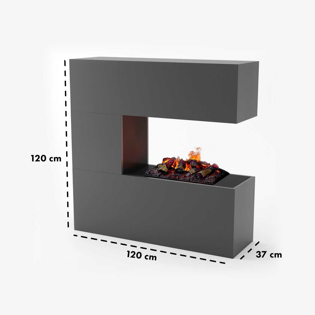 Glow Fire Schiller Elektrokamin Opti-Myst Cassette 500 mit Holzdekoration