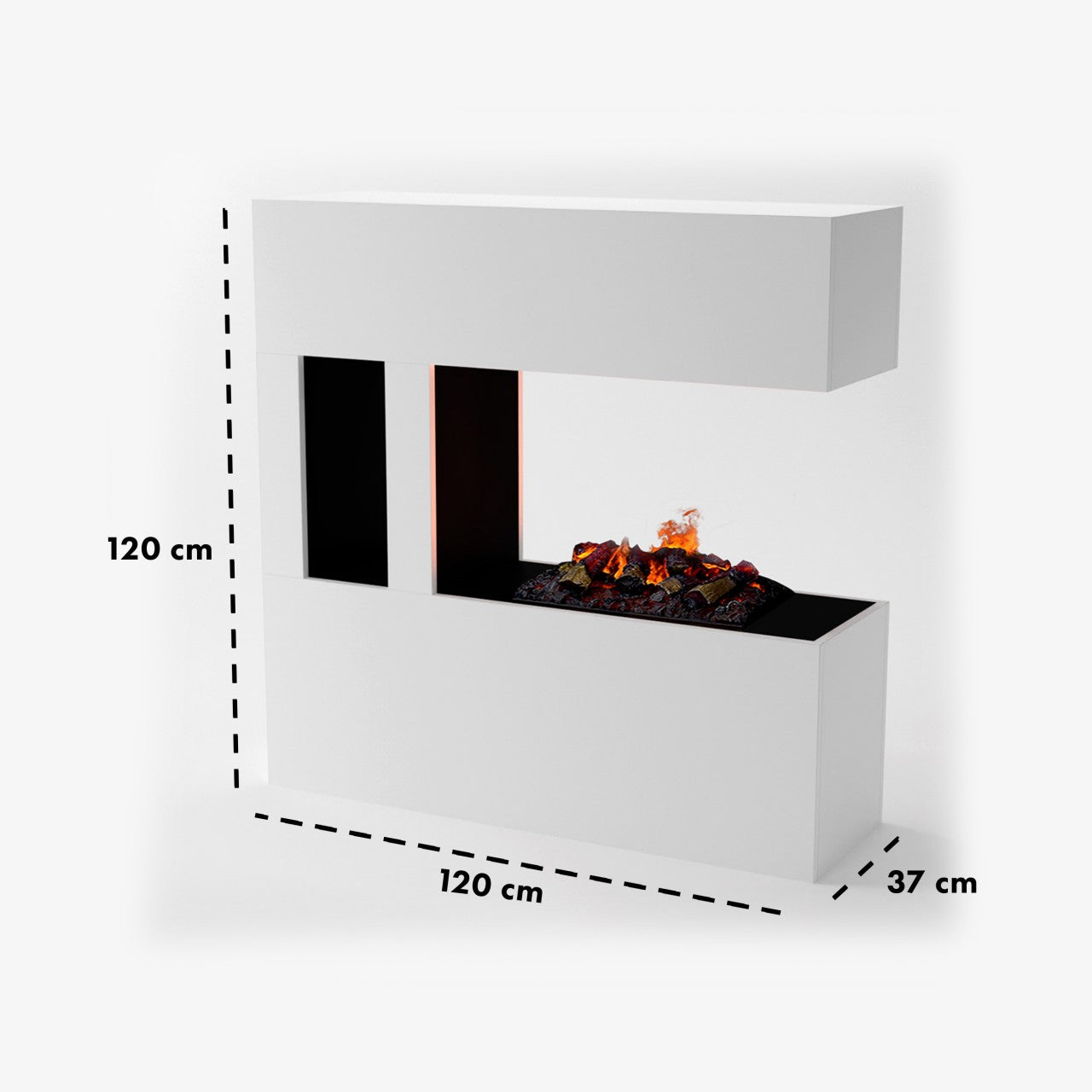 Glow Fire Schiller Pocket Elektrokamin Opti-Myst Cassette 500 mit Holzdekoration