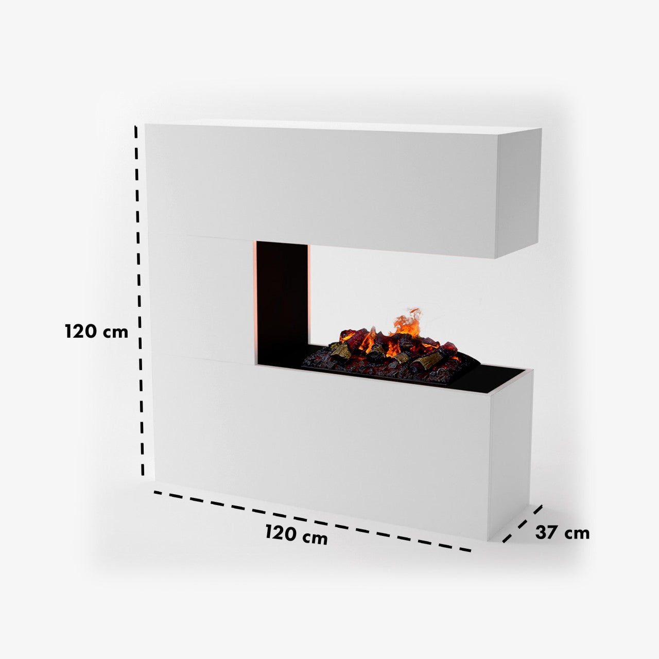 Glow Fire Schiller Elektrokamin Opti-Myst Cassette 500 mit Holzdekoration