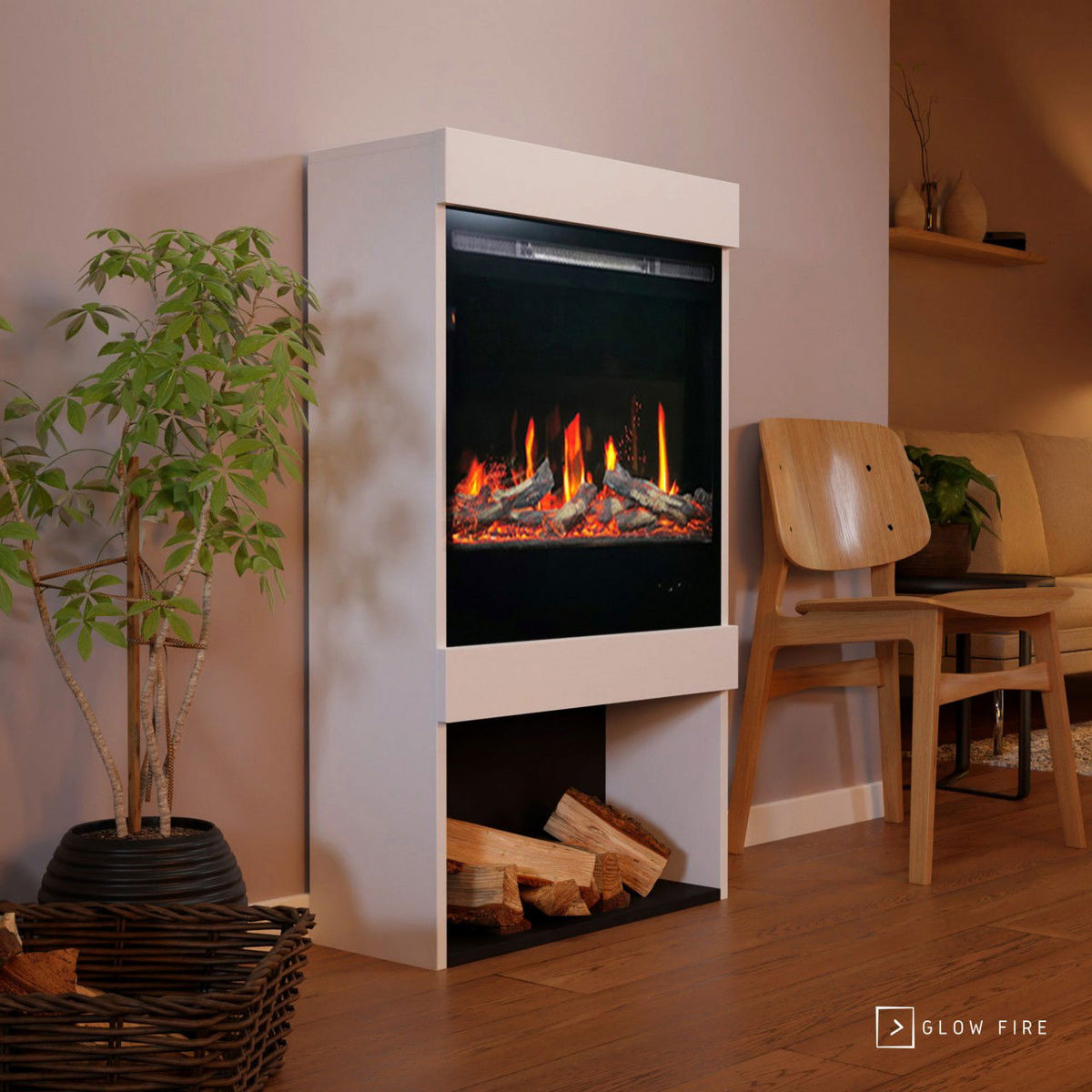Glow Fire SCM-1 Elektrokamin Weiß