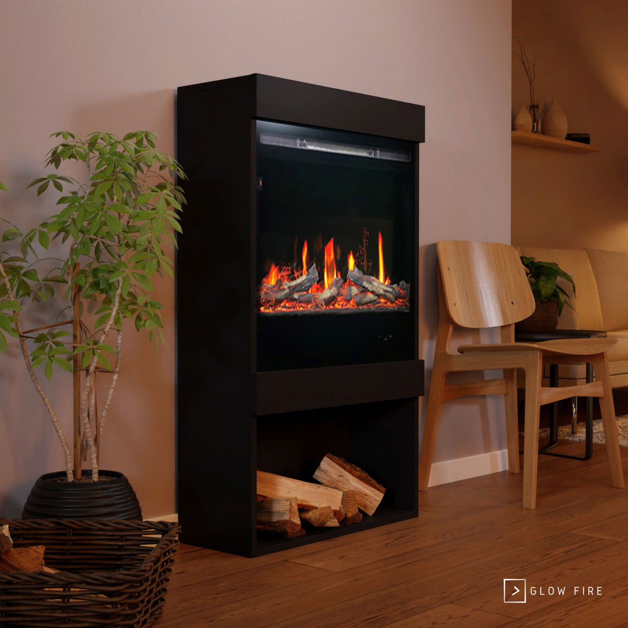 Glow Fire SCM-1 Schwarz Elektrokamin