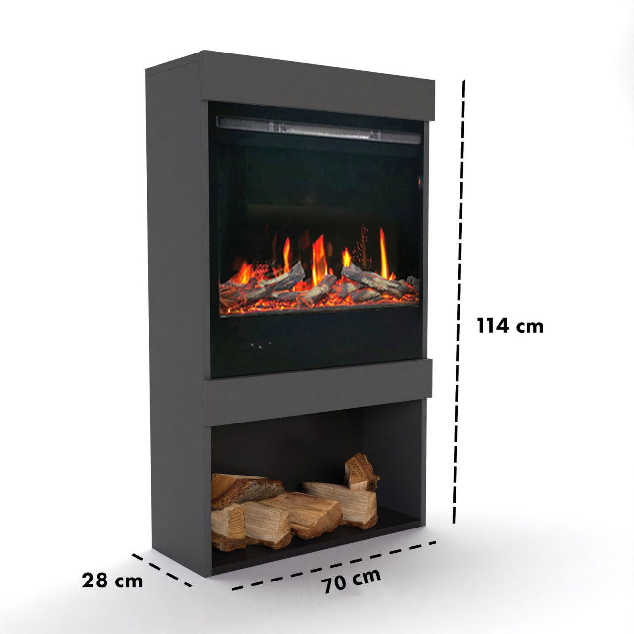 Glow Fire SCM-1 Grau Elektrokamin