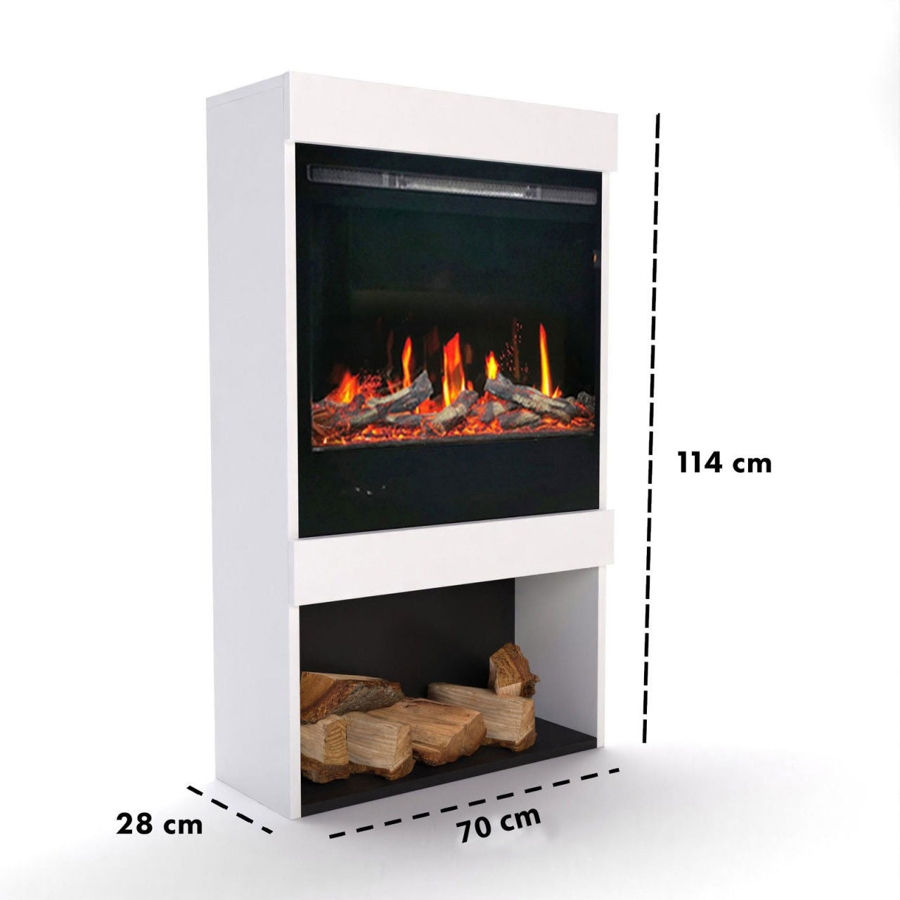 Glow Fire SCM-1 Elektrokamin Weiß