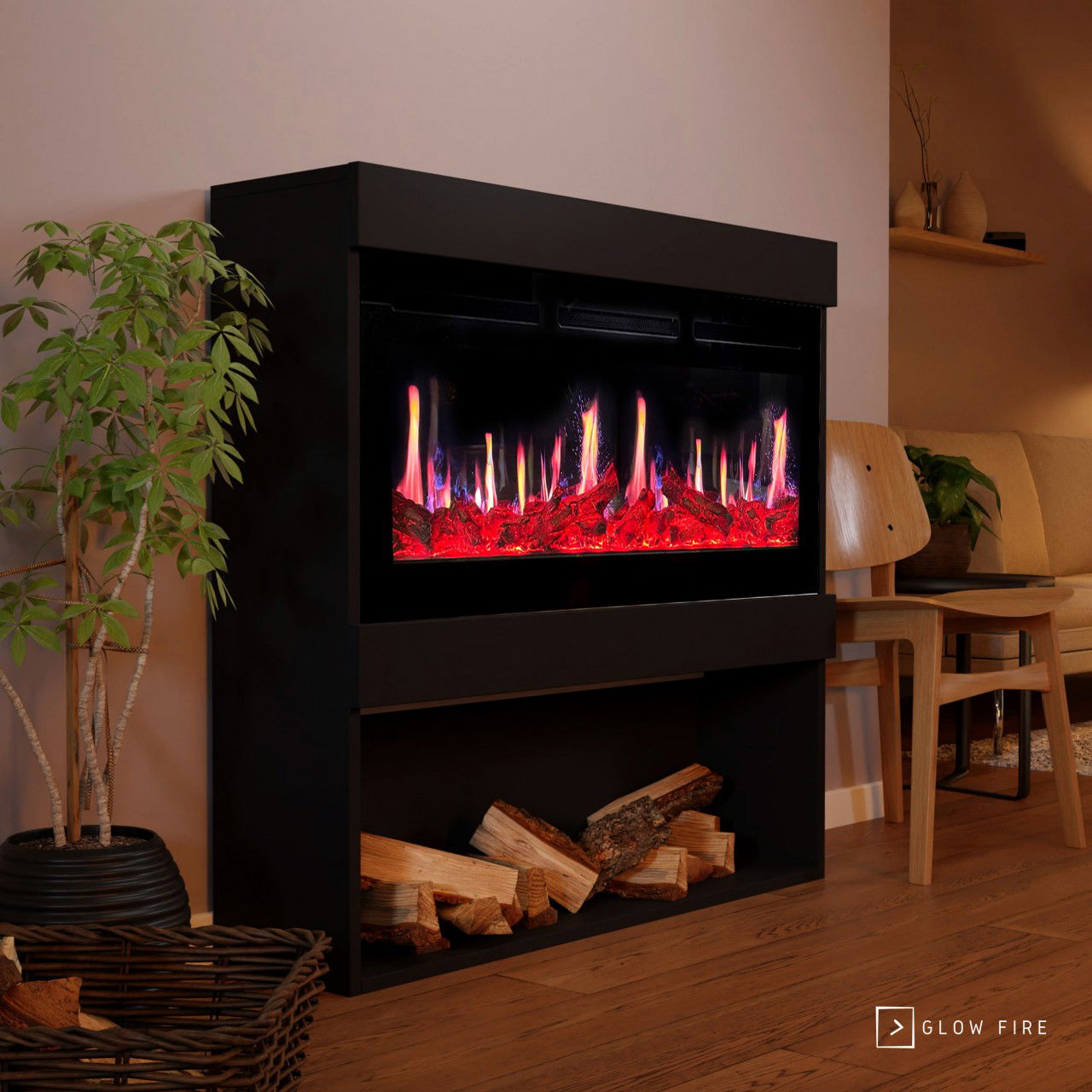 Glow Fire SCM-2 Schwarz Elektrokamin