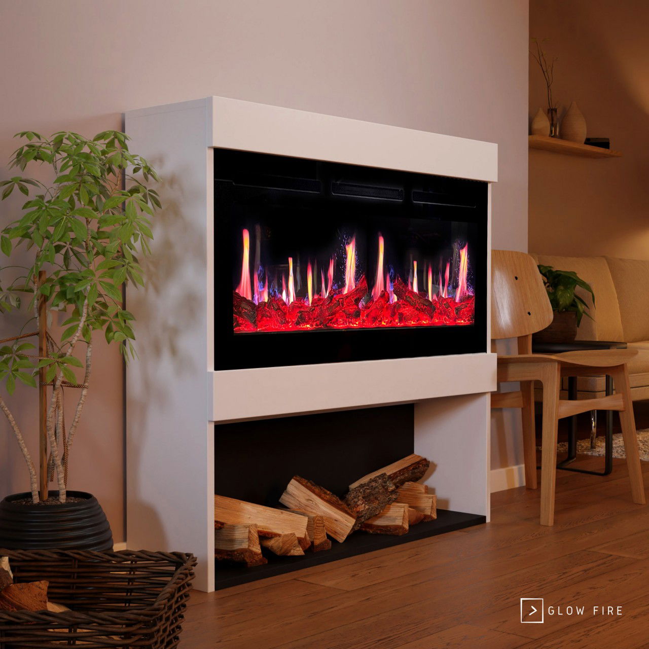 Glow Fire SCM-2 Elektrokamin Weiß