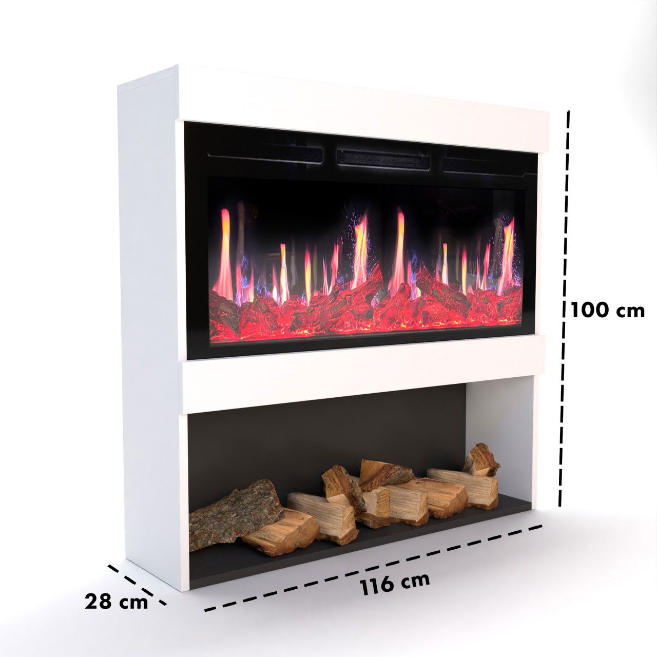 Glow Fire SCM-2 Elektrokamin Weiß