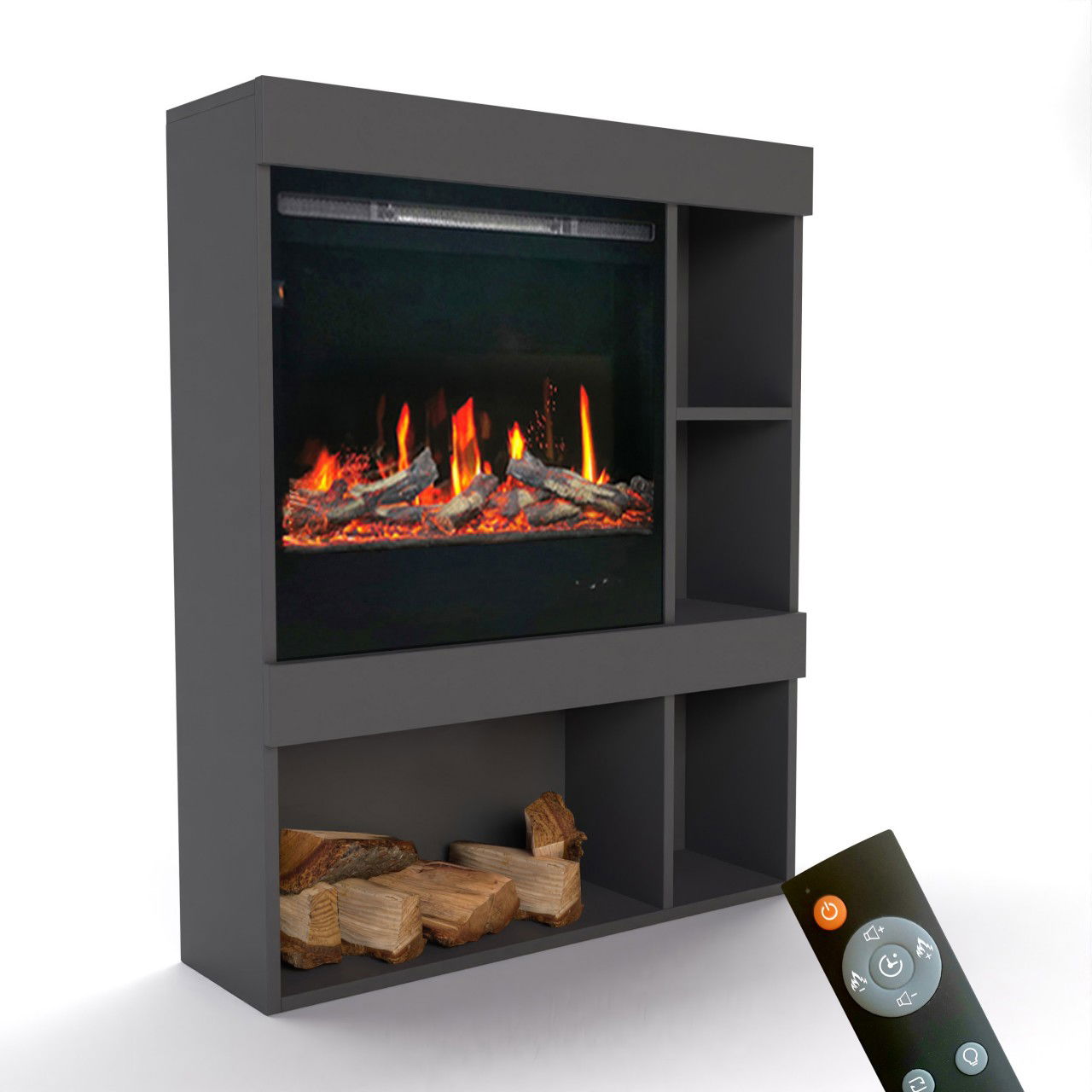 Glow Fire SCM-3 Grau Elektrokamin