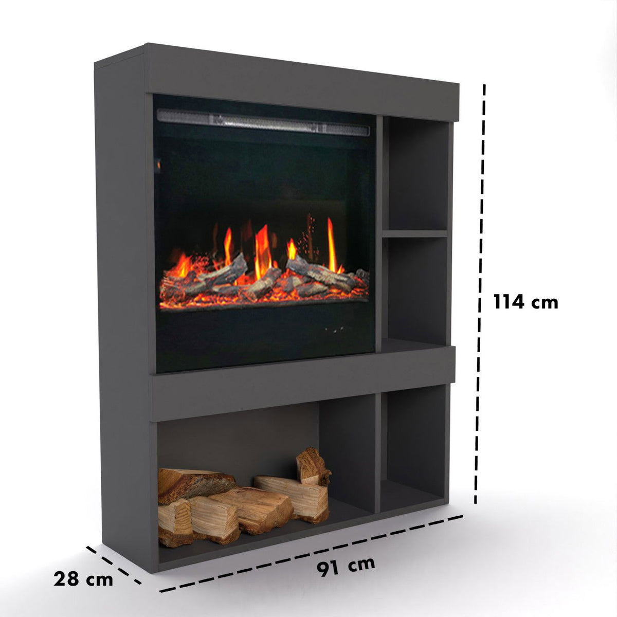 Glow Fire SCM-3 Grau Elektrokamin