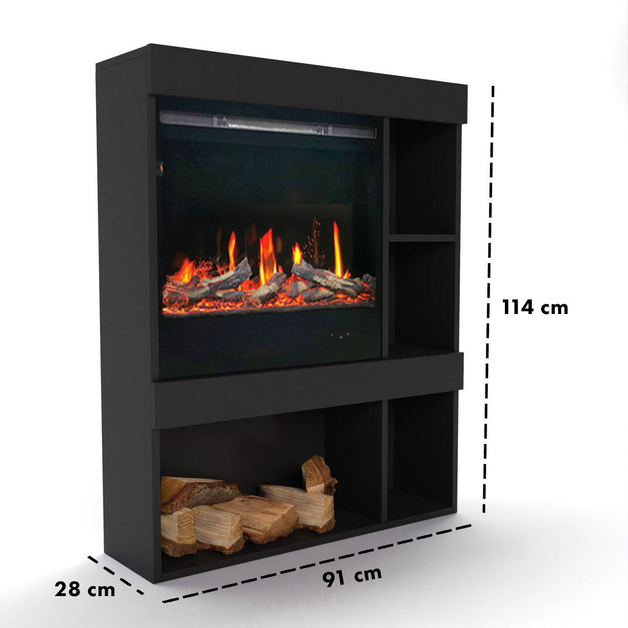 Glow Fire SCM-3 Schwarz Elektrokamin