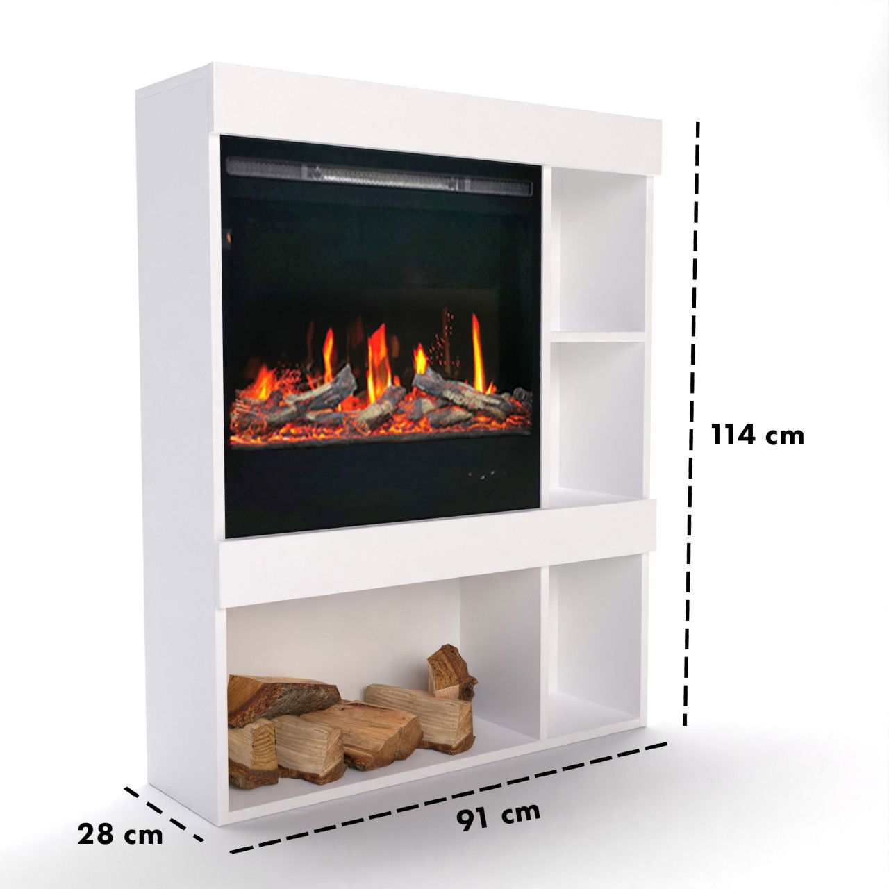 Glow Fire SCM-3 Elektrokamin Weiß